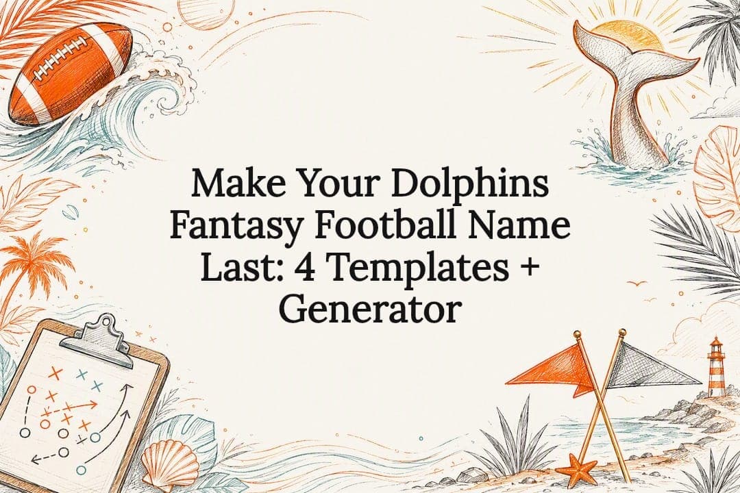 Make Your Dolphins Fantasy Football Name Last: 4 Templates + Generator