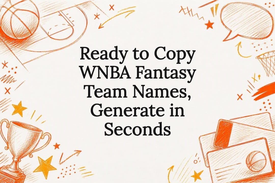 Ready to Copy WNBA Fantasy Team Names, Generate in Seconds