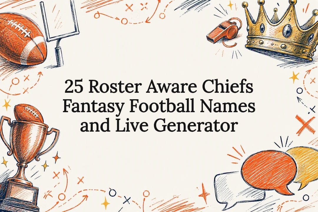 25 Roster Aware Chiefs Fantasy Football Names and Live Generator