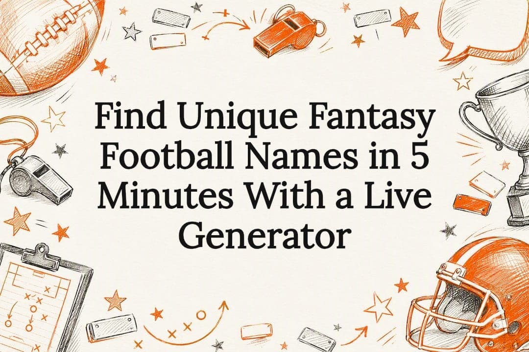 Find Unique Fantasy Football Names in 5 Minutes With a Live Generator