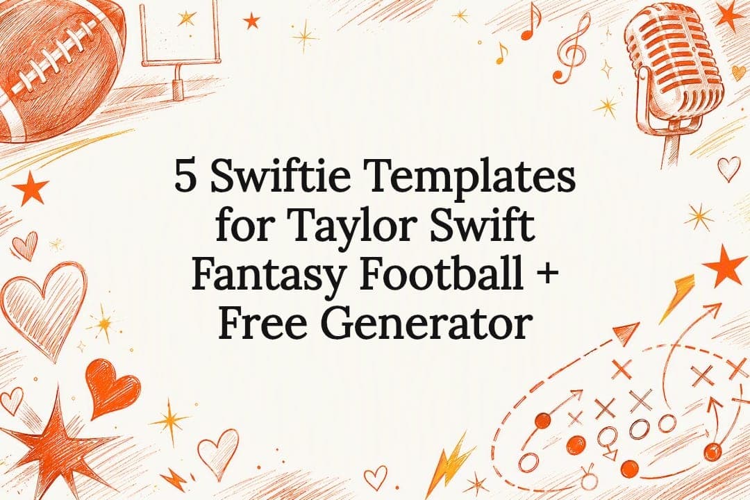 5 Swiftie Templates for Taylor Swift Fantasy Football + Free Generator