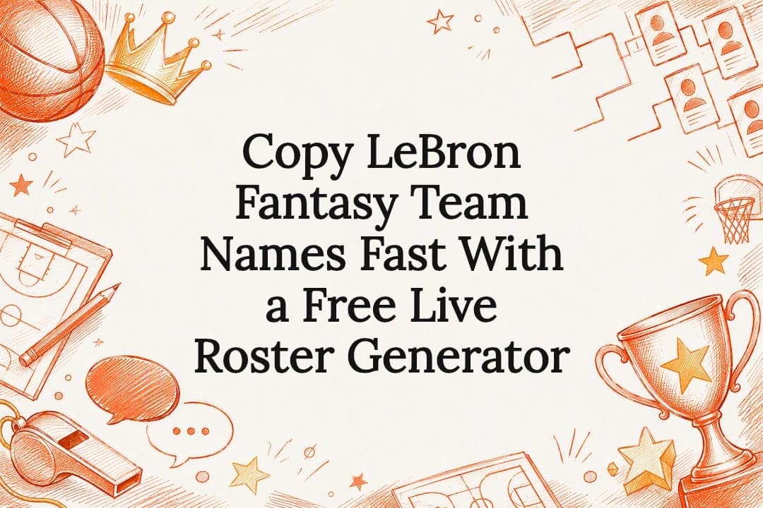Copy LeBron Fantasy Team Names Fast With a Free Live Roster Generator
