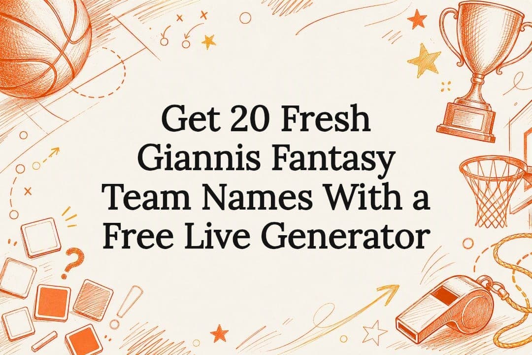 Get 20 Fresh Giannis Fantasy Team Names With a Free Live Generator