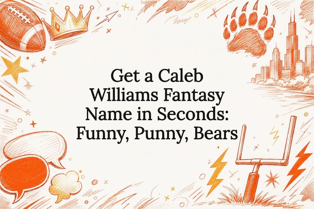 Get a Caleb Williams Fantasy Name in Seconds: Funny, Punny, Bears