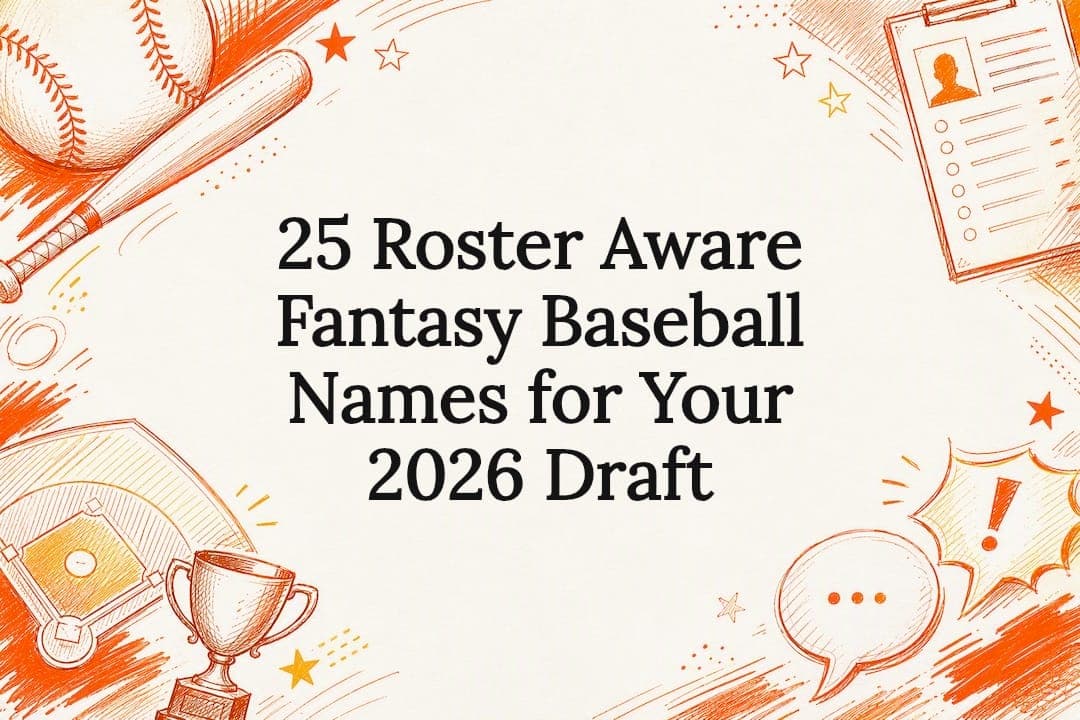 25 Roster Aware Fantasy Baseball Names for Your 2026 Draft