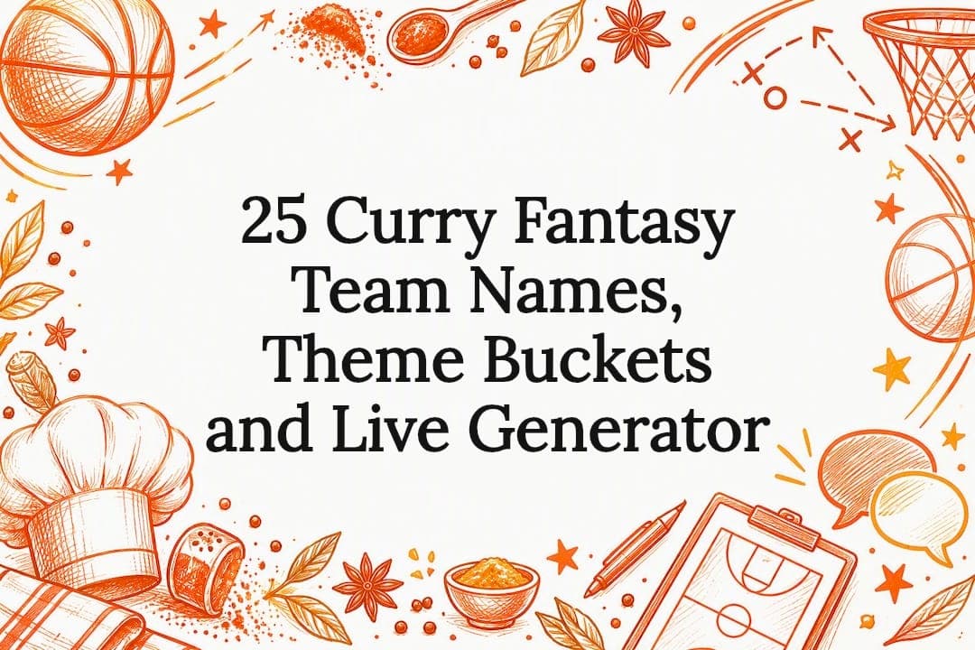 25 Curry Fantasy Team Names, Theme Buckets and Live Generator