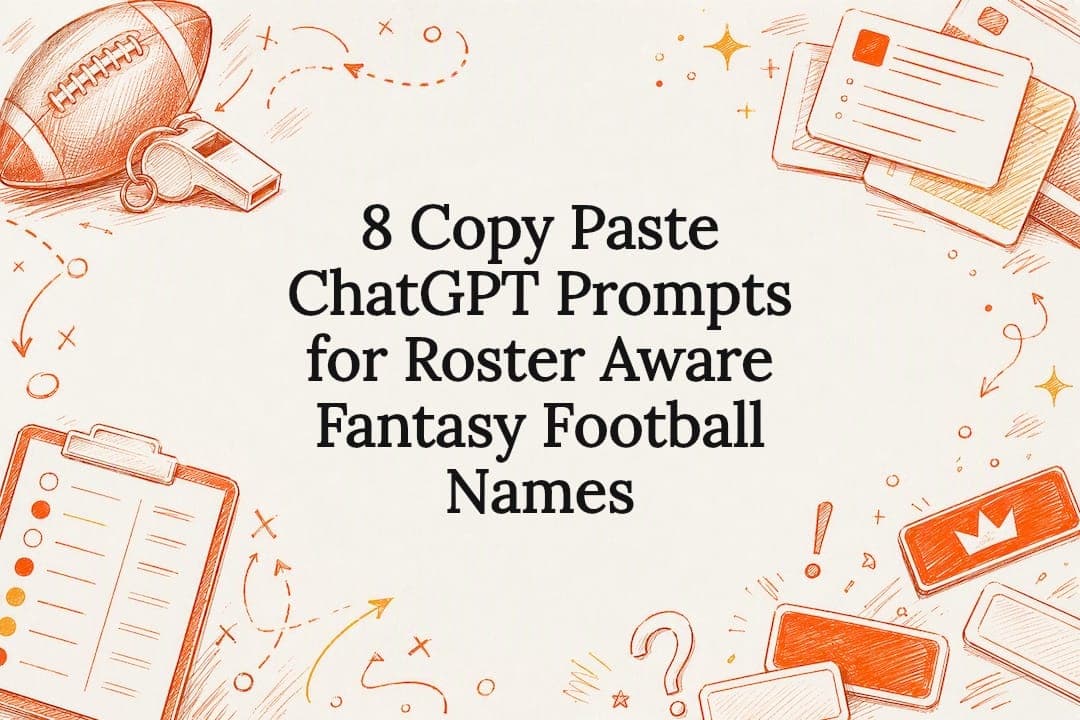 8 Copy Paste ChatGPT Prompts for Roster Aware Fantasy Football Names