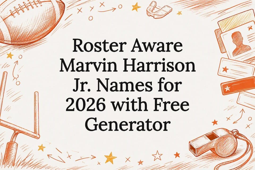 Roster Aware Marvin Harrison Jr. Names for 2026 with Free Generator