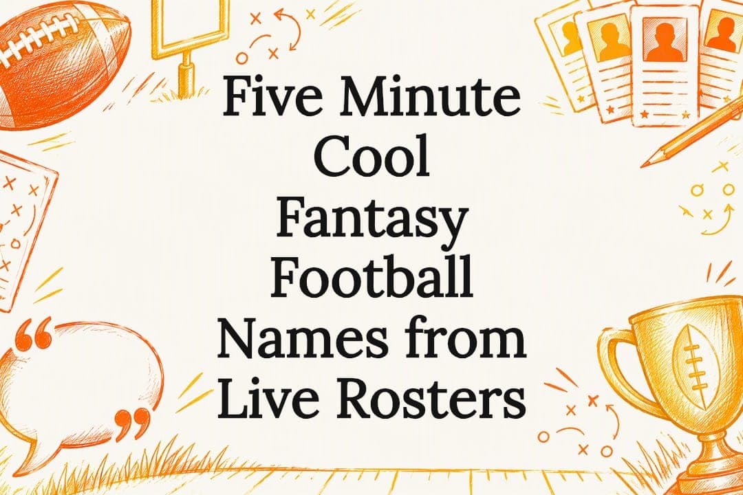 Five Minute Cool Fantasy Football Names from Live Rosters