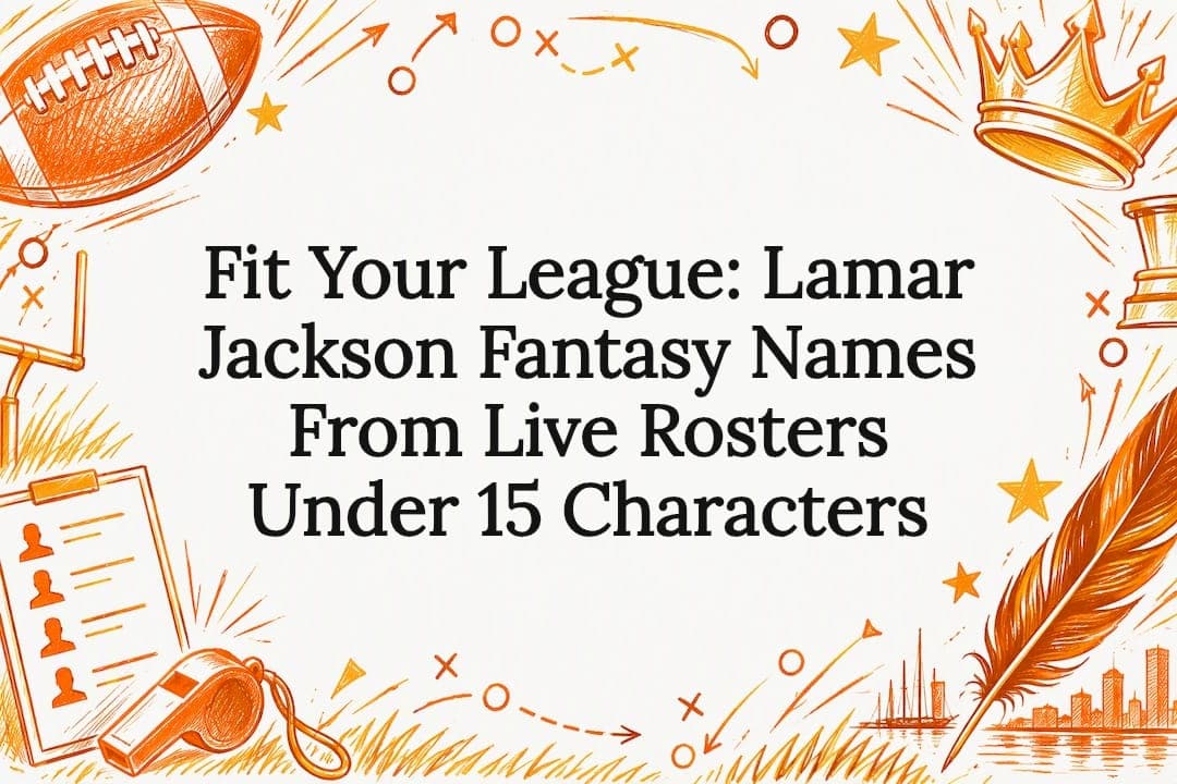 Fit Your League: Lamar Jackson Fantasy Names From Live Rosters Under 15 Characters