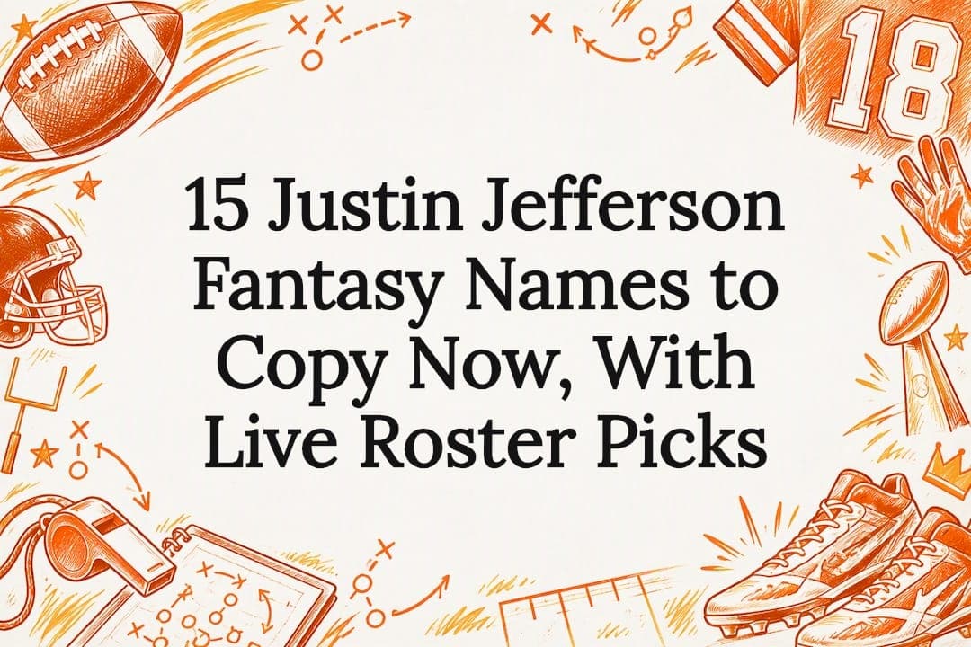 15 Justin Jefferson Fantasy Names to Copy Now, With Live Roster Picks