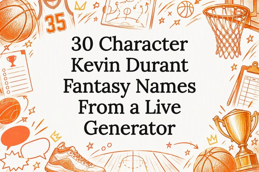 30 Character Kevin Durant Fantasy Names From a Live Generator