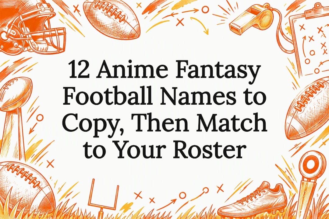 12 Anime Fantasy Football Names to Copy, Then Match to Your Roster